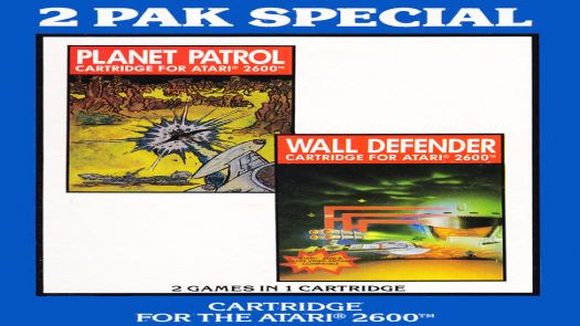 2 Pak Special Dark Blue - Planet Patrol,Wall Defender (1990) (HES) (PAL)