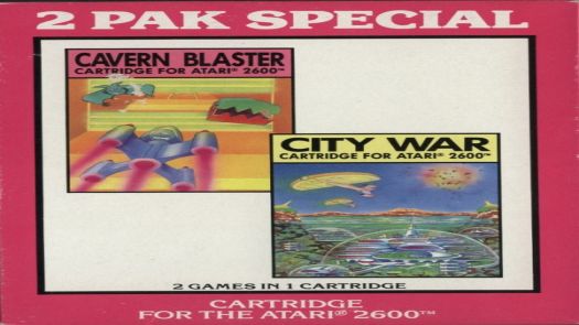  2 Pak Special Magenta - CaveBlast,City War (1992) (HES) (PAL)